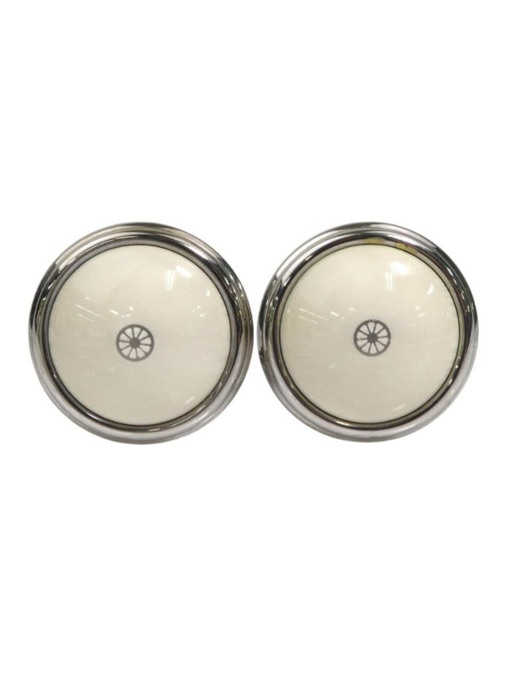 Hermes Earrings Cloisonne Silver